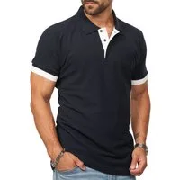 DAILY COTTON Poloshirt in Kurzarm als Freizeit Polo T-Shirt - Polo-Hemd für Herren (1-tlg) Männer Polohemd im Regular-Fit in Piqué-Qualität