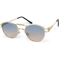 styleBREAKER Sonnenbrille Panto Sonnenbrille mit Federn (1-St) Gradient