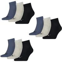 PUMA Kurzsocken Bequeme Quarter Socken aus Baumwollmischung (9-Paar)