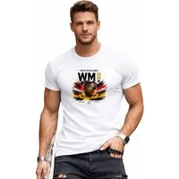 RMK T-Shirt Herren T-Shirt Basic Rundhalls Fußball Deutschland WM 2026 100% Baumwolle