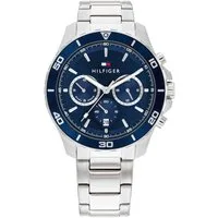 Tommy Hilfiger Multifunktionsuhr JORDAN 1792094, Quarzuhr, Armbanduhr, Herrenuhr, Datum, Edelstahlarmband