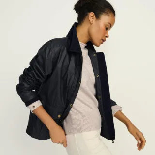 Wachsjacke, Damen,  Blau, Baumwolle, by Lands' End