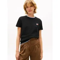 Tommy Jeans Kurzarmshirt TJW REG WAVY FLAG SS TEE EXT Tommy Flag-Badge auf Brust, Jersey aus reiner Baumwolle
