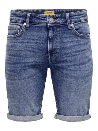 ONLY&SONS - ONSPLY DBD 8773 TAI DNM SHORTS NOOS Dark Blue Denim - Gr. - M