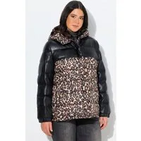 Ulla Popken Steppjacke HYPRAR Steppjacke Lederoptik/Leo recycelt
