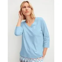 CALIDA Langarmshirt Favourites Botanic Damen (1-tlg) 100% Baumwolle in Interlock, wärmend, formstabil, pflegeleicht