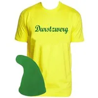coole-fun-t-shirts Kostüm Durstzwerg Kostüm T-Shirt + Zwergenmütze S - 5XL