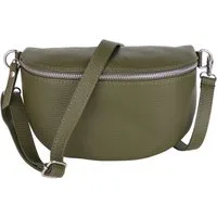 MIRROSI Bauchtasche Damen, Echtleder, Leder, Made in Italy, Umhängetasche, Brusttasche, (Schultertasche für jeden Anlass (1 Tasche & 1 Gurt), 3 Größen auswählbar), Crossbody Bag, Damen Taschen verstellbaren Schulterriemen