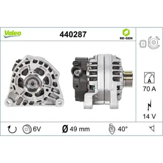 Valeo Lichtmaschine Citroen C2 C3 Peugeot 1007 206 207/207+ 307 440287