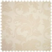Heiro Stoff Jacquard Möbelstoff Barock Uni Perlweiß mit Fleckschutz, Polsterstoff Meterware - Breite:138 cm