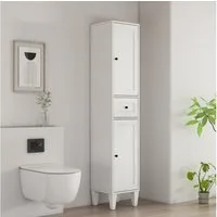 welltime Hochschrank AMSTERDAM Badschrank Breite 35cm, 2 Türen und 1 Auszug