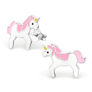 Einhorn Spielzeug Ohrringe aus 925 Silber