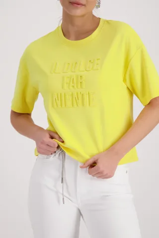 monari - Sweatshirt mit Prägeschriftzug sunshine - Gr. - 46