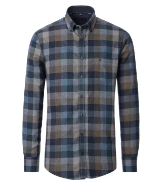 CASAMODA - Freizeithemd blau - Gr. - 3XL