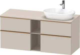 Duravit D-Neo Konsolenwaschtischunterbau wandhängend Taupe Matt 1400x550x664 mm - DE4970R04910000 DE4970R04910000