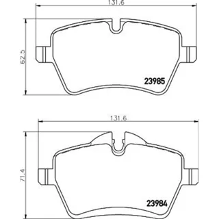 Hella Bremsbel?ge vorne Mini R50 R52 R53 R56 R57 R59