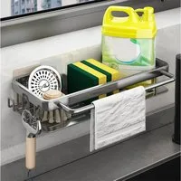 TUWENA Küchenorganizer-Set Küchen Spüle Organizer mit Zwei Haken, Hängender Kitchen Organizer