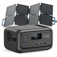 BLUETTI Stromerzeuger Elite 10 Solargenerator 200W / 128Wh Mini-Tragbare Powerstation, 0,2 in kW, (LiFePO4 Batterie mit 200W AC Steckdose, 10ms UPS Backup), Schnellladung Solargenerator für Camping, Reisen, Outdoor, Notfälle