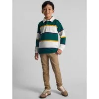 MINOTI Poloshirt Gestreiftes Poloshirt mit Stickerei und Kragen (2y-14y) mit Stickerei