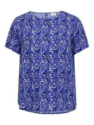 ONLY CARMAKOMA - CARVICO S/S TOP VIS WVN Blueprint - Gr. - 42