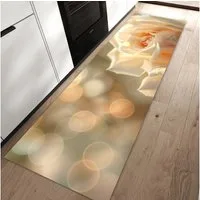 Primedeco Teppich Küchenteppich Elegante Rose PVC rutschfest abwaschbar Läufer, Rechteckig, Höhe: 3 mm, Pflegeleicht & Wasserabweisend