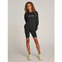 Calvin Klein Jeans Langarmshirt & Leggings RELAXED CN + CYCLING SHORTS (Set, 2-tlg., 2tlg) mit Logoschriftzügen