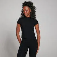 MP Damen Tempo Body Fit Kurzarm-T-Shirt – Schwarz - XXL