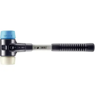 HALDER SIMPLEX - Schonhammer mit verstärktem Tempergussgehäuse und Fiberglasstiel, TPE-soft / Nylon - 3718.060