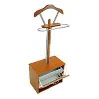 abc HOME Kleiderständer mit Schuhfach, Holz, hell-braun