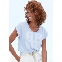 Elbsand T-Shirt Eldis mit Logodruck, Kurzarmshirt aus Baumwoll-Mix, sportlich-casual