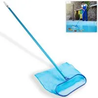 Hecht Kescher Pool Kescher optional mit Teleskopstange 2-fach ausziehbar 3,7 m (2-St), feinmaschiges Netz, Aluminium, 395 x 145 mm Netz