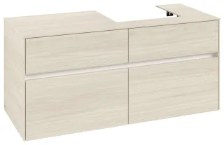 Villeroy & Boch Waschtischunterschrank Collaro C07200 1200x548x500mm 4 Ausz. Waschtisch re White Oak C07200AA