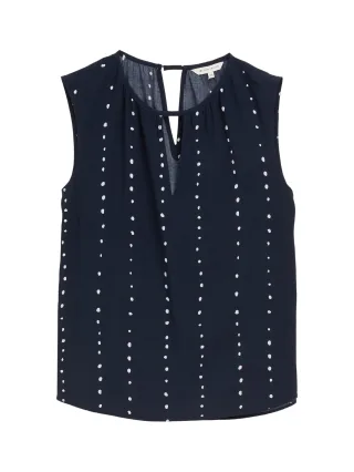 Tom Tailor - Blusentop mit Muster navy dot print - Gr. - 40