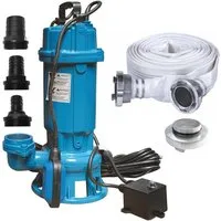 IBO Schmutzwasserpumpe IBO Schmutzwasserpumpe FURIATKA 1500W Pumpe Kupplung Fäkalienpumpe (3-tlg)