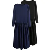 The Set Jerseykleid The Set Langarmkleider mit tiefer Taille, 2er-Pack (2-tlg)