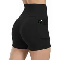 Smilodox Shorts Josie, High Waist Sportshorts enganliegend, Radlerhose Eingrifftaschen Elastischer Bund, Yogahose, Training Workout Freizeit Athleisure