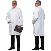 ZOLLNER Arztkittel 65% Polyester, 35% Baumwolle, Größe 44-56, weiß, mit Druckknöpfe