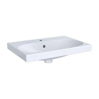 Geberit Acanto Waschtisch 500631012 60 x 42,2 cm, mit Hahnloch, mit Überlauf, verkürzte Ausladung, weiß