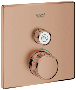 GROHE Thermostat Grohtherm SmartControl 29123 eckig FMS 1 ASV warm sunset geb., 29123DL0 29123DL0