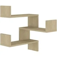 vidaXL Wandregal, Wand-Eckregal Sonoma-Eiche 40x40x50 cm Holzwerkstoff
