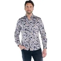 ENGBERS GERMANY Langarmhemd Herren Langarm-Hemd aus flexiblem Warenmaterial, Mehrfarbig