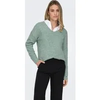 ONLY V-Ausschnitt-Pullover ONLCAMILLA V-NECK L/S PULLOVER KNT NOOS Materialmix, regular fit