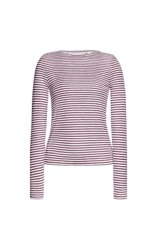 Rich & Royal - Sparkle Striped Longsleeve ruby glow - Gr. - M