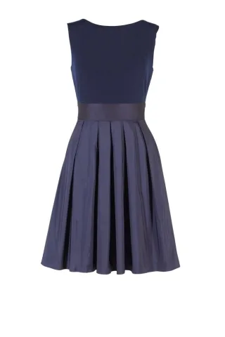 SWING - Cocktailkleid aus Microtaft navy - Gr. - 44