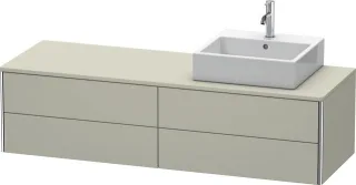 Duravit XSquare Konsolenwaschtischunterbau wandhängend Taupe Seidenmatt 1600x548x400 mm - XS4914R606 XS4914R6060