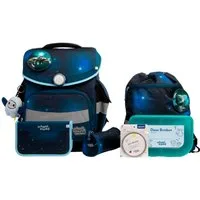 SCHOOL-MOOD® Schulranzen Timeless Pro (7-tlg), mit LED-Patchy