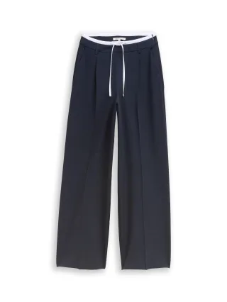 Denim Tom Tailor - Wide Leg Hose im 2-in-1-Look sky captain blue - Gr. - L