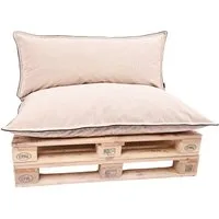 TexDeko Palettenkissen TexDeko Cord 2-TLG Palettenkissen-Set wasserabweisend, 1x Palettenkissen (Sitzkissen) + 1x Rückenkissen, Premium Qualität