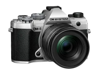 Olympus OM System OM-5 [204 MP Four-Thirds 3" LCD] silber inkl. M.Zuiko Digital ED 12-45mm PRO 1:4.0 Objektiv schwarz