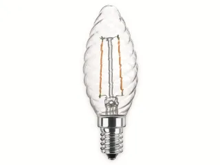 BLULAXA LED-Lampe 49087 Kerze Filament, E14, EEK: F, 2,5 W, 250 lm, 2700 K, gedreht
